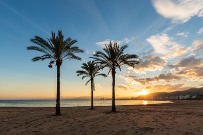 Spain pictures - Sunset at Cullera beach