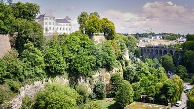Luxembourg City photography locations - Citadele du Saint Esprit from the Passerelle