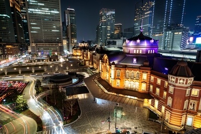 Japan instagram spots - Tokyo Station from KITTE Garden