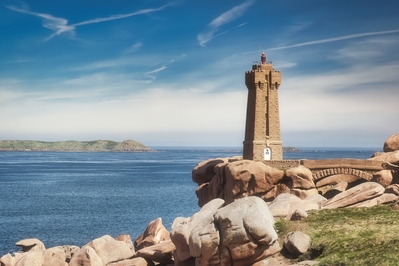 instagram spots in Brittany - Mean Ruz Lighthouse, Perros-Guirec, France