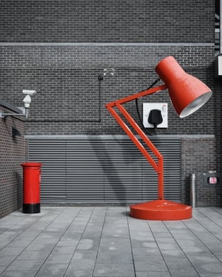 Birmingham photo locations - Giant Red Desktop Lamp