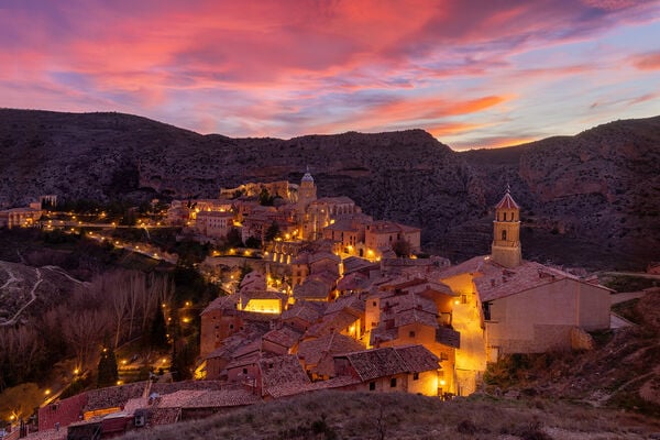 Sunset over Albarracín