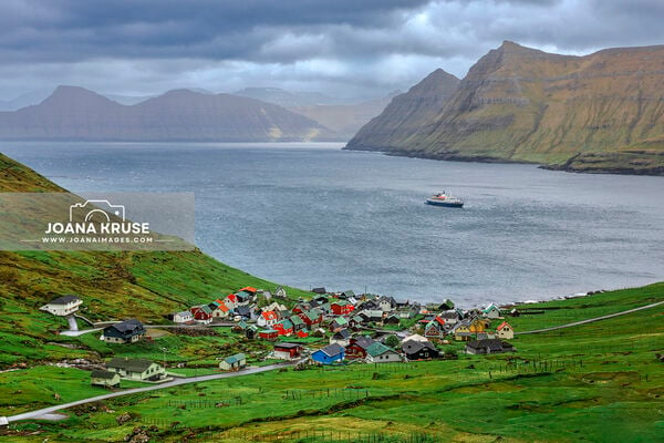 The picturesque village of Funningur in the Faroe Islands