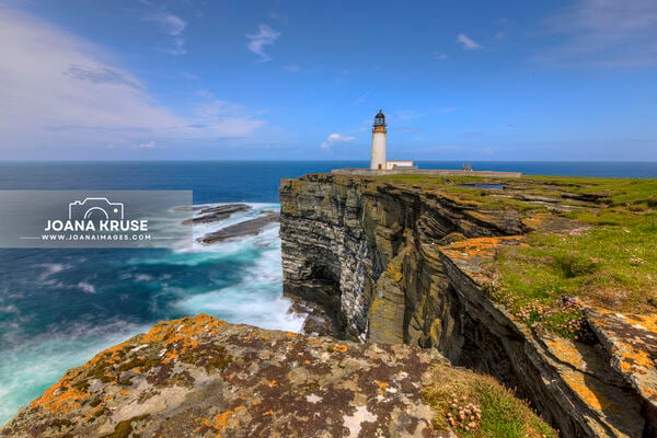 Noup Head Lighthouse is a working lighthouse on Westray in Orkney, Scotland.