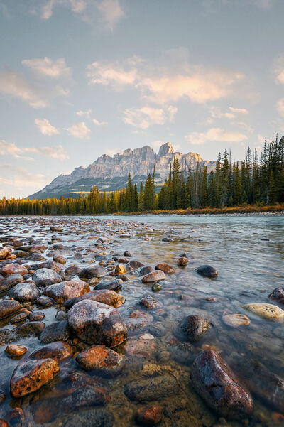 Canada photo spots - Castle Mountain View from Bow River