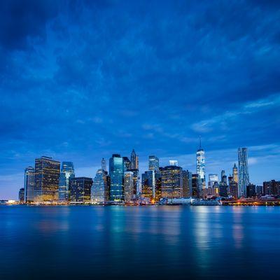 Image of Lower Manhattan panorama from Pier 1 - Lower Manhattan panorama from Pier 1
