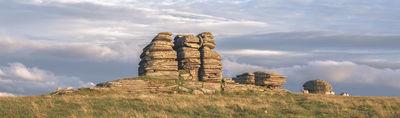 Watern Tor main stack looking east on a summer sunset.