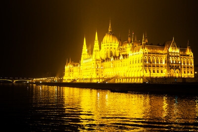 Picture of Hungarian Parliament at Night (River Cruise) - Hungarian Parliament at Night (River Cruise)