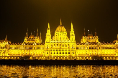 Image of Hungarian Parliament at Night (River Cruise) - Hungarian Parliament at Night (River Cruise)