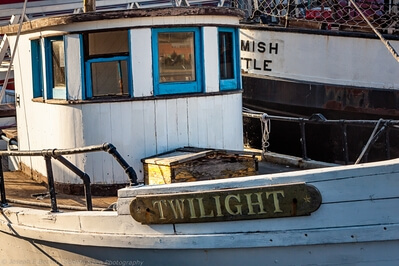 The small wooden fishing vessel, Twilight.