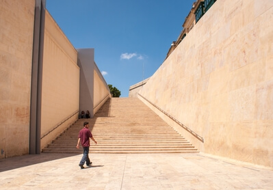 photo spots in Mellieha - Stairs behind Valleta City Gate
