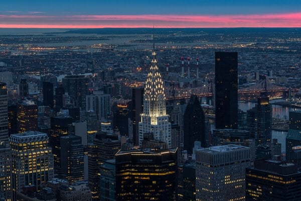 Twice a month you can purchase a ticket for sunrise from the Empire State building. 