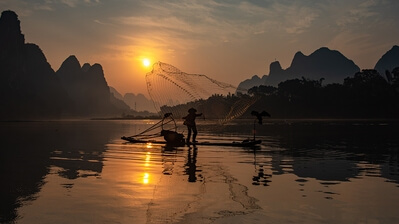 Photo of Cormorant Fishermen of Li River - Cormorant Fishermen of Li River