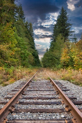Photo of Abandoned Railroad Tracks Clearview, WA - Abandoned Railroad Tracks Clearview, WA