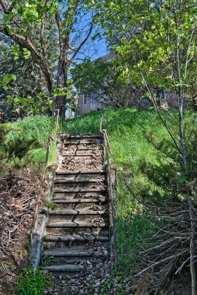 These are the eery-looking steps leading up to the old St Ignatius Hospital.