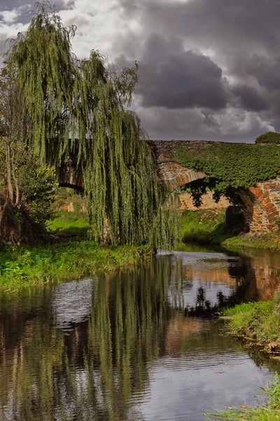 Medieval bridge over the river of onor