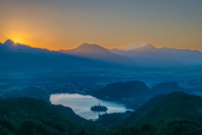 Image of Lake Bled from Gače Viewpoint - Lake Bled from Gače Viewpoint