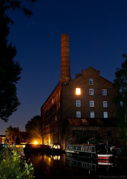 Hovis Mill, Macclesfield at night.