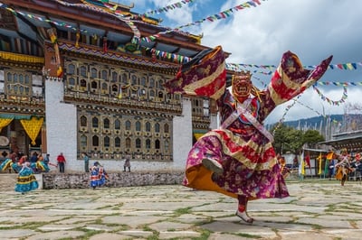 photography locations in Bhutan - Ura Yakchoe Festival