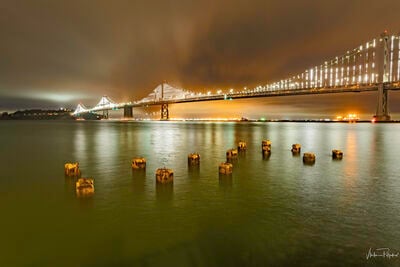 San Francisco photography spots - Bay Bridge from Rincon Park