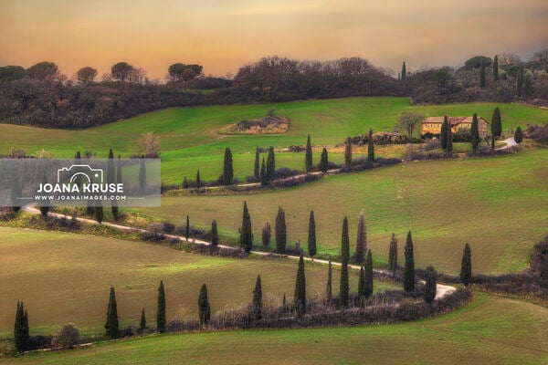 The Zigzag Cypress Road of La Foce is a hidden gem in Val d'Orcia, Tuscany.