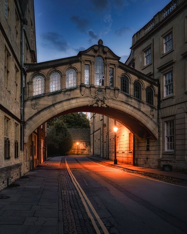 Blue Hour in March at the Bridge of Sighs.