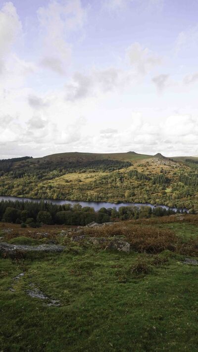 View from the top of the Tor over Burrator Reservoir