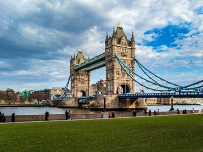 Image of View of Tower Bridge from South Bank - View of Tower Bridge from South Bank