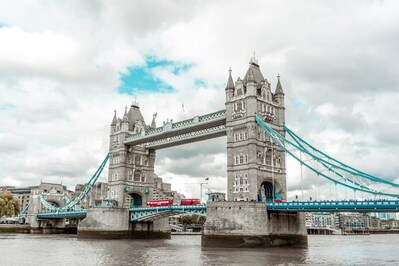 Image of View of Tower Bridge from South Bank - View of Tower Bridge from South Bank