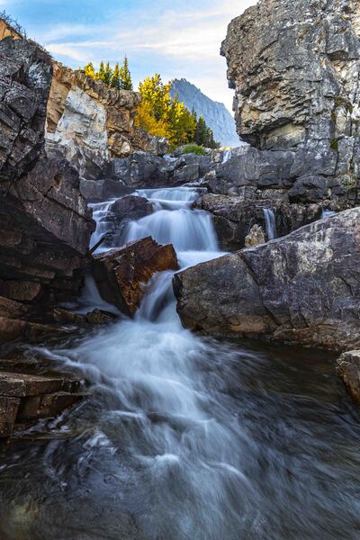 images of Glacier National Park - Swiftcurrent Lake and Falls