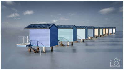 photo spots in England - Osea Beach Huts