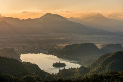 Photo of Lake Bled from Gače Viewpoint - Lake Bled from Gače Viewpoint